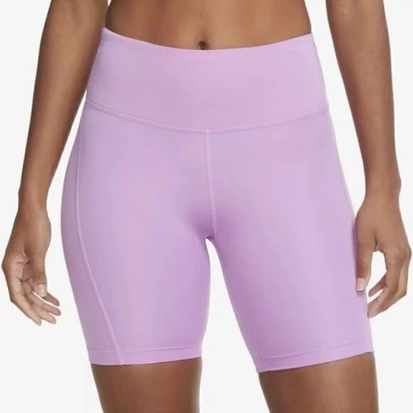Nike Epic Fast Bike Shorts Lilac Pink Medium M New 7" DQ1040 597 Mid Rise Tight - Picture 6 of 14